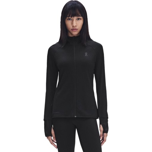 Foto de On Climate Zip Fleece Chaqueta con capucha para mujer - Negro