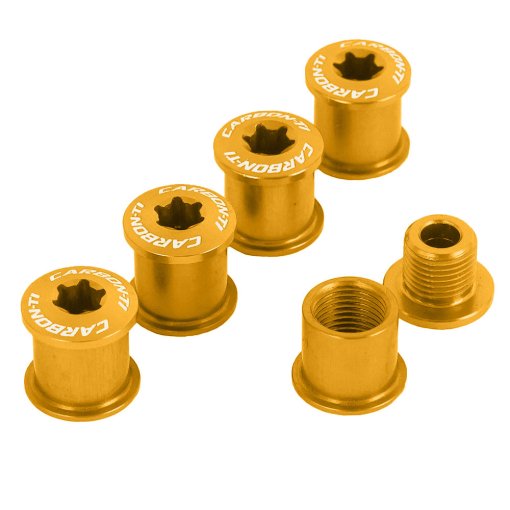 Produktbild von Carbon-Ti X-Fix BCD 107 2X Kettenblattschrauben Set - gold