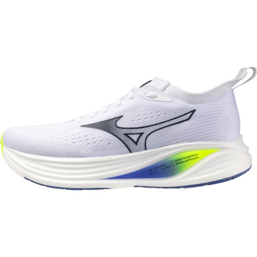 Photo produit de Mizuno Chaussures Running Homme - Neo Zen 2 - Blanc/Estate Blue/Lightning Yellow