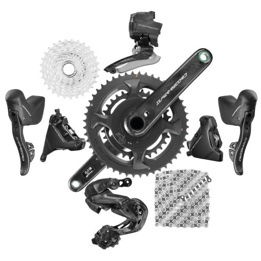 Foto de Campagnolo Grupo Completo - Super Record WRL - 2x12 velocidades - Freno de Disco Hidráulico - Flat Mount - Juego de Biela Potenciómetro