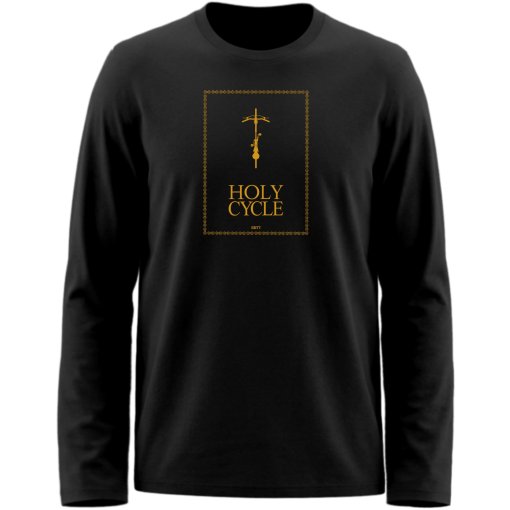 Produktbild von RTTshirts Holy Cycle Fahrrad Langarmshirt Herren - black