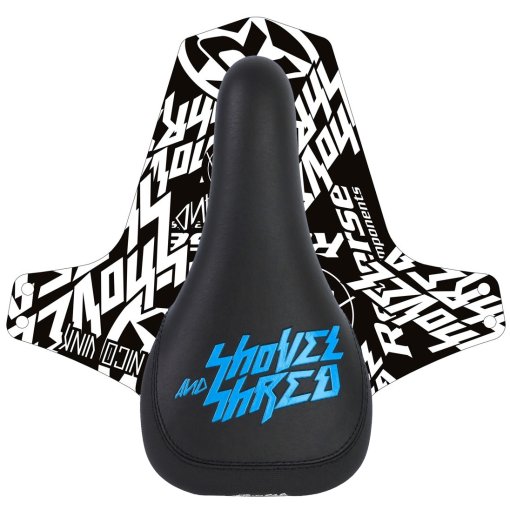 Produktbild von Reverse Components Nico Vink Shovel and Shred Sattel - black / light blue / white