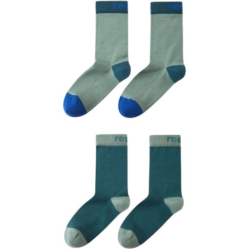 Photo produit de Reima Parit Lot de 2 paires de chaussettes pour enfants - dark teal 795A