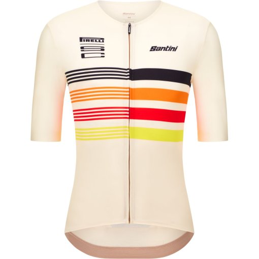 Foto de Santini Maillot de Manga Corta Unisex - Pirelli Sport Club Tape RE94075CTAPE - blanco BI
