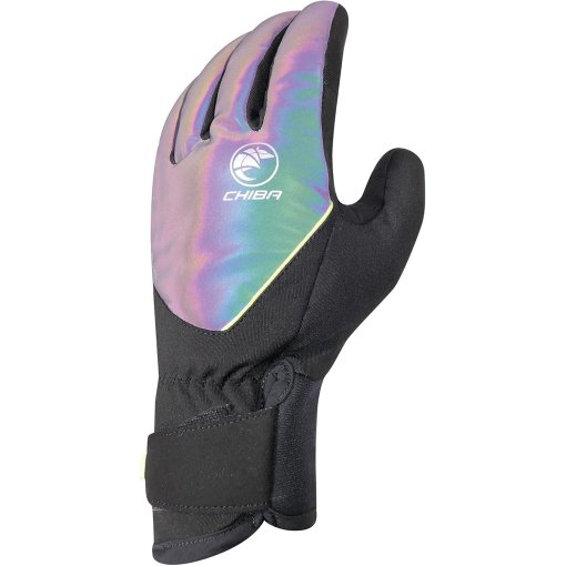 Foto de Chiba Guantes Ciclismo - Roadmaster Reflex Warm - rainbow reflective/black