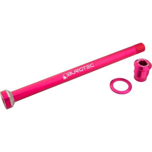 Picture of Burgtec Thru Axle - Rear | 12x148mm Boost | M12x1 | 172.5mm | for YT - toxic barbie pink