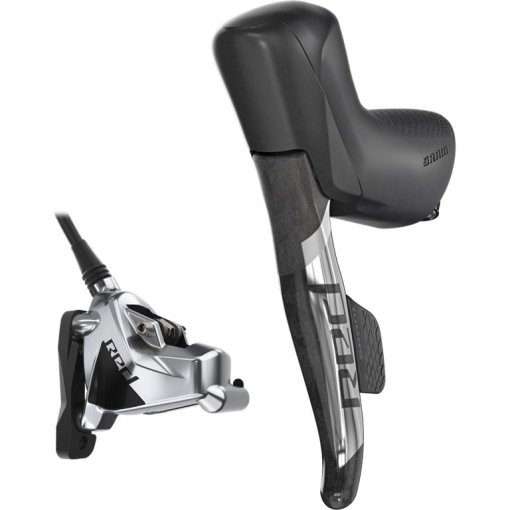 Foto de SRAM Pala de Palanca de Freno/Maneta Cambio + Freno Disco Hidráulico - RED eTap AXS HRD - Flat Mount - Moto - izquierdo | trasero | 2x12-Velocidades - gris