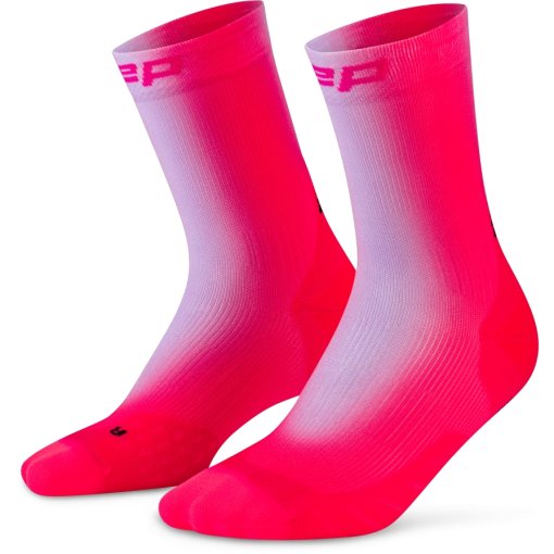 Picture of CEP Core Run Edt. Gradient Mid Cut Compression Socks Men - lilac/pink