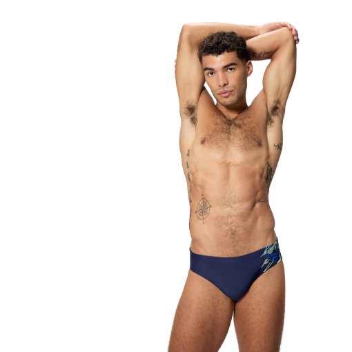 Picture of Speedo Medley Logo 7cm Swim Briefs Men - peacoat/deep sapphire