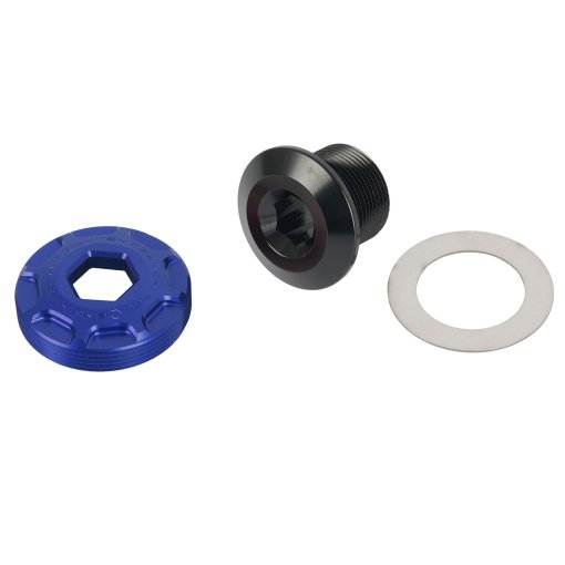 Photo produit de OAK Components Jeu de capuchons de manivelle - OAK Meteor | SRAM DUB | M18/M30LH - bleu