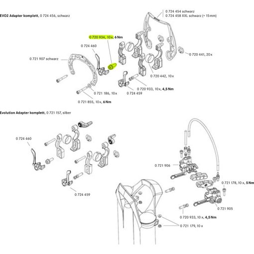 Kit 2 Raccorderia Compressione Per Tubo Freno Disco Idraulico | Adatto A Magura, Avid, SRAM, Hope, Hayes, Shimano
