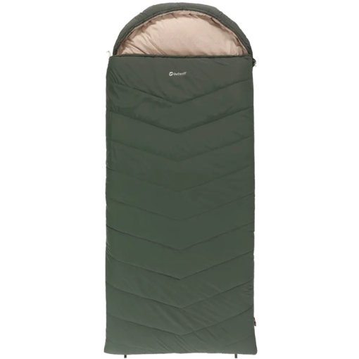 Image de Outwell Sac de couchage - Caldera Lux XL - Fermeture éclair à gauche - verte