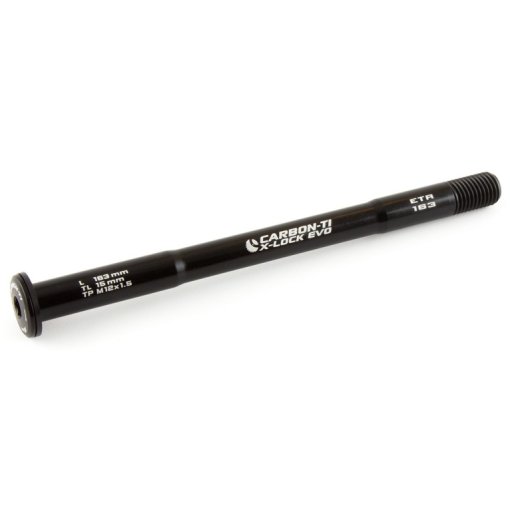 Kuva tuotteesta Carbon-Ti X-Lock EVO Läpivientiakseli - 12x142mm - X-E-Thru - M12x1.5mm - Pituus 163mm - musta