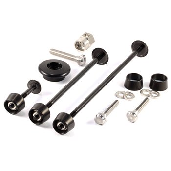 Foto de Pitlock Set 02/GA/BR FW + RW + Saddle Clamp + Ahead + V-Brake Lock - black/ Plug: black