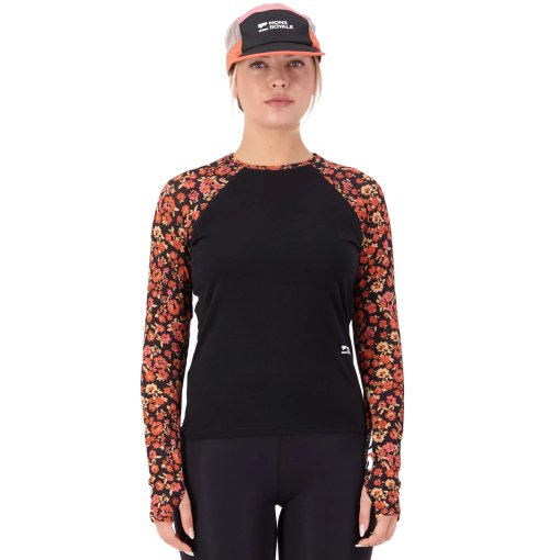 Picture of Mons Royale Bella Merino Long Sleeve Women - ditzy camo / black