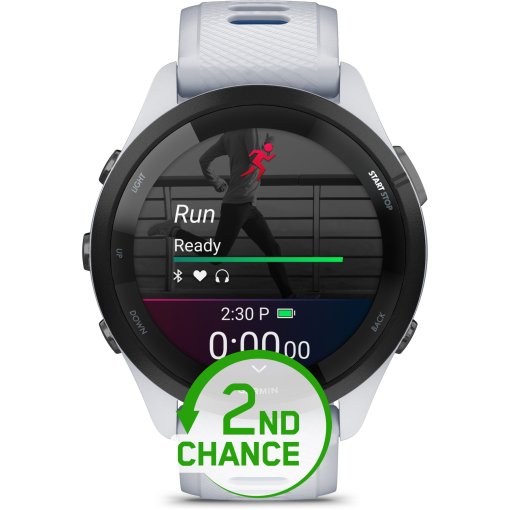 Produktbild von Garmin Forerunner 265 GPS Laufuhr - weiß/dunkelblau - B-Ware