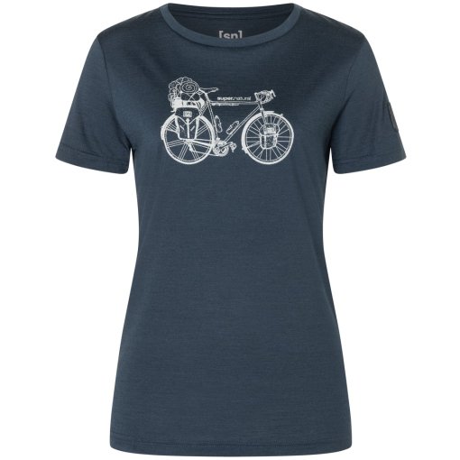 Produktbild von SUPER.NATURAL Wander Wheel BIO J TEE T-Shirt Damen - Blueberry/Feather Grey