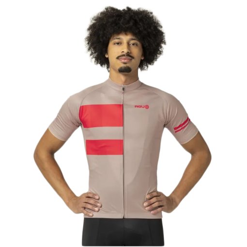 Immagine prodotto da AGU Maglia a Maniche Corte Uomo - Essential Stripes - bond greige