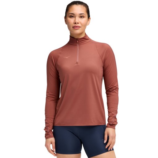 Foto de Hoka Camiseta de Manga Larga Mujer - GlideTech Quarter Zip - rouge