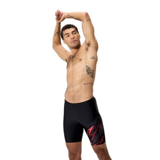 Picture of Speedo Medley Logo Jammer Men - anthracite/high risk red