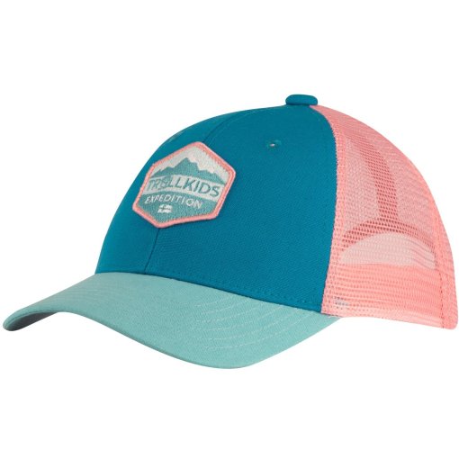 Photo produit de Trollkids Casquette Enfant - Femund - Harbor Blue/Aqua Haze/Peony Rose
