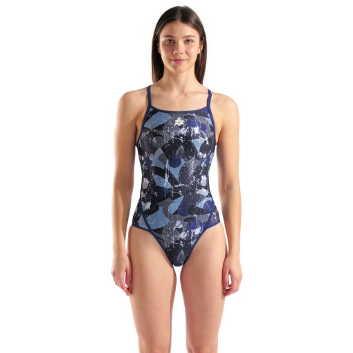 Produktbild von arena Perfomance Scratched Super Fly Back Badeanzug Damen - Multi Schwarz-Navy