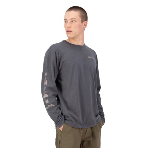 Photo produit de Mons Royale T-Shirt Manches Longues Homme - Yonder Merino Organic Cotton - vintage black