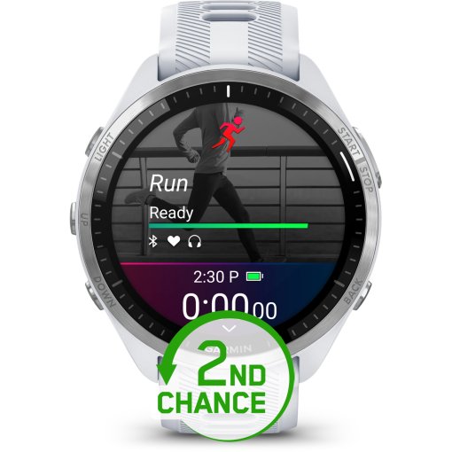 Photo produit de Garmin Montre de Course GPS - Forerunner 965 - blanc pierre/titane - Second Choix