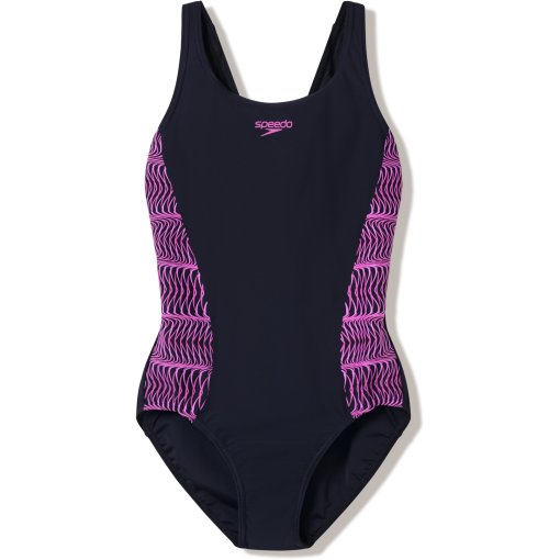 Picture of Speedo Placement Muscleback Swimsuit Women - anthracite/wineberry