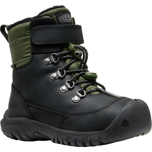 Picture of KEEN Kanibou Waterproof Winter Boots Kids - Black/Bronze Green