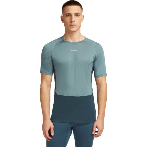 Foto de Icebreaker Camiseta Hombre - Merino 125 ZoneKnit™ Crewe - Abyss/Blue Ash