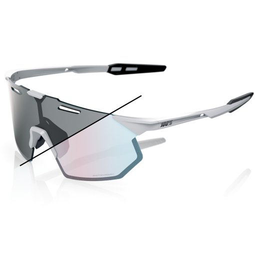 Picture of 100% Hypercraft SQ Photochromic Glasses - Gloss Light Grey - Rose Gold Mirror