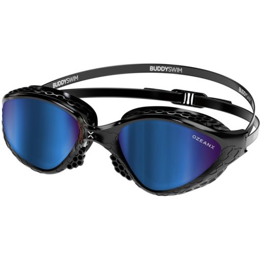 Image de Buddyswim Lunettes de Natation - OzeanX - black/blue mirror