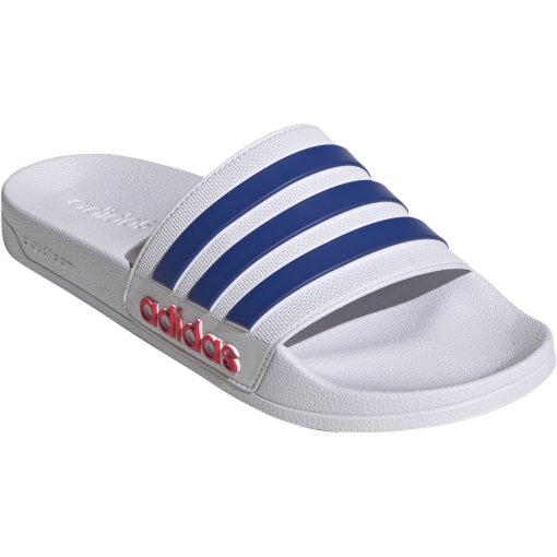 Photo produit de adidas Sandales de Bain - Shower Adilette - cloud white/royal blue/pure ruby IH9028