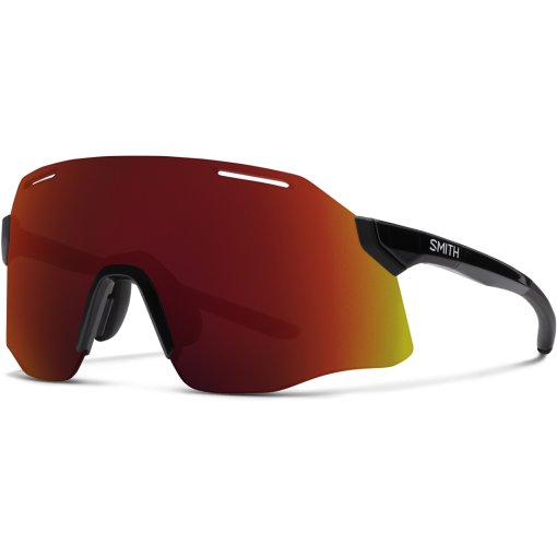 Photo produit de Smith Vert PivLock ChromaPop Lunettes - Matte Black - ChromaPop Red Mirror + Clear