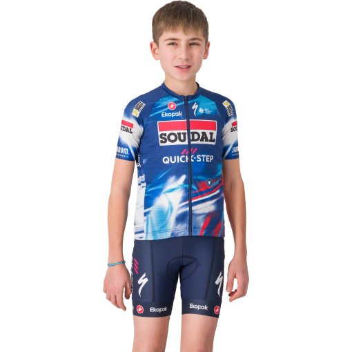 Produktbild von Castelli Aero Kurzarmtrikot Team Soudal Quick-Step Kinder - blue/red 150