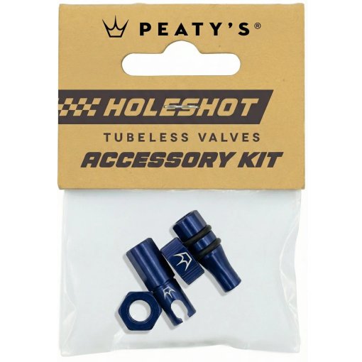 Picture of Peaty&#039;s Holeshot Fast Flow Tubeless Valves Accessory Kit - navy