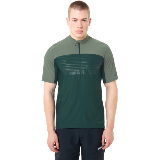 Photo produit de Vaude T-Shirt Manches Courtes Homme - Qimsa Pro Half-Zip - deep pond