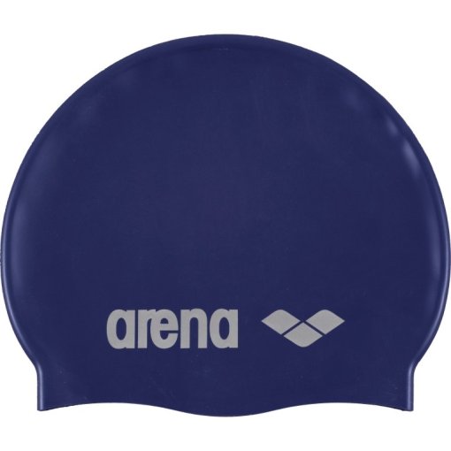 Foto de arena Gorro Natación - Classic Silicone - Denim/Plata