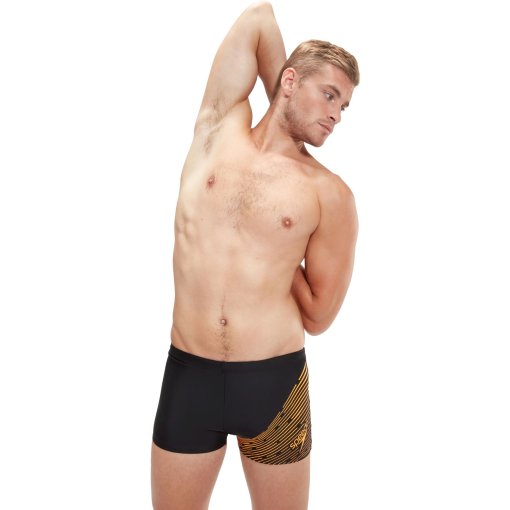 Produktbild von Speedo Medley Logo Aquashort Herren - black/mandarin peel