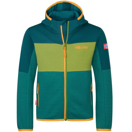 Foto de Trollkids Chaqueta Niño - Sogndal XT - Sea Green/Lagoon Green/Pear Green/Sahara Sunset