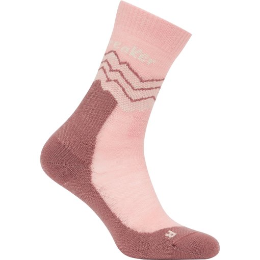 Foto de Icebreaker Calcetines Mujer - Merino Hike+ Medium Crew Across the Peaks - Blush/Summit/Ecru Hthr