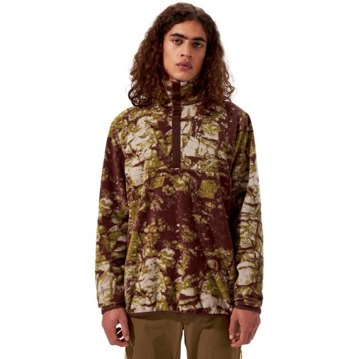 Foto de Berghaus Jersey Hombre - Felltop Snap - Simonside Rk Print Taupe/Cedar Brown