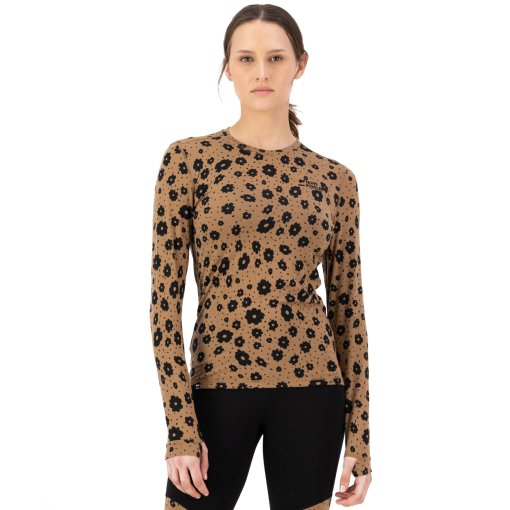 Foto de Mons Royale Camiseta Interior Manga Larga Mujer - Cascade Merino - aoraki lily toffee