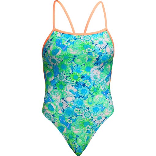 Productfoto van Funkita Single Strength Eco Eendelig badpak voor dames - Green Green Grass