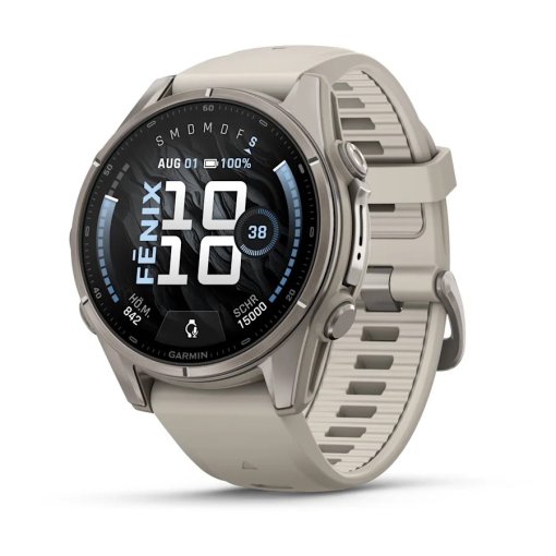 Produktbild von Garmin fenix 9 GPS Smartwatch - 43mm - Nebelgrau/Titan