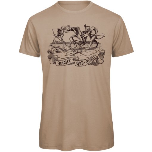 Foto de RTTshirts Camiseta Ciclismo Hombre - Radler Tod &amp; Teufel - marrón claro