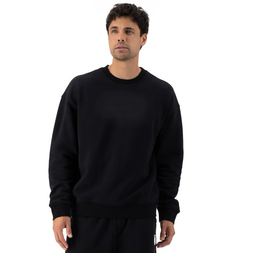 Picture of Mons Royale Verdant Merino Organic Cotton Crew Unisex - black