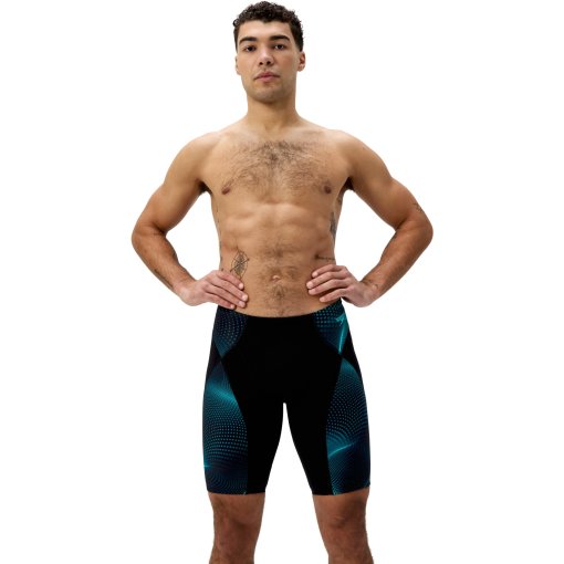 Produktbild von Speedo END+ MAX Compression Jammer Herren - black/turquoise gem