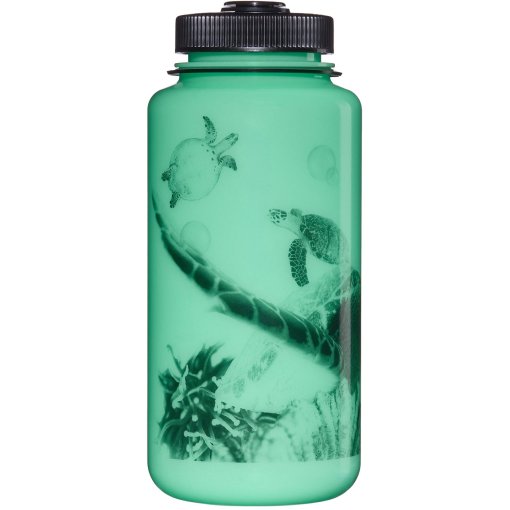 Picture of Nalgene Wide Mouth Sustain Bottle 1L - glow black turtles